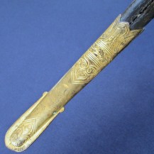 British 1827 Pattern Naval Flag Officers Sword with Andrea Ferrara Broadsword Blade 24